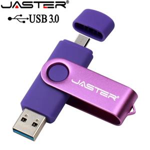 JASTER-고속 USB 3.0 OTG 펜 드라이브 금속 USB 플래시 드라이브, 8GB 16GB 32GB 64GB 128GB 마이크로 USB 스틱 3.0 플래시 메모리 스틱