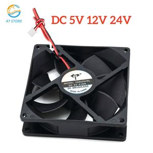 PC CPU 쿨러 팬, 9225 컴퓨터 케이스, 92mm, 92x92x25mm, DC 5V, 12V, 24V, 2 핀, 90mm, 9cm