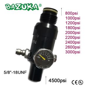 압축 공기 CO2 탱크 레귤레이터 밸브 병 실린더 출력 압력 800psi ~ 3000psi, 5/8 인치-18UNF 공기 4500psi, 신제품