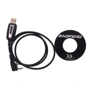 BAOFENG UV5R/888s 워키 토키 K 커넥터 와이어 E8BE 용 드라이버 펌웨어가있는 방수 USB 프로그래밍 케이블