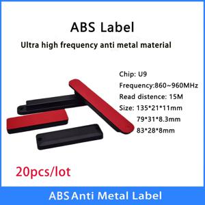 RFID UHF 안티 메탈 ABS 태그, 내열성 RFID 전기 라벨 ISO18000-6C, EPC Gen2 860-960MHz 하이 퀄리티, 20 개