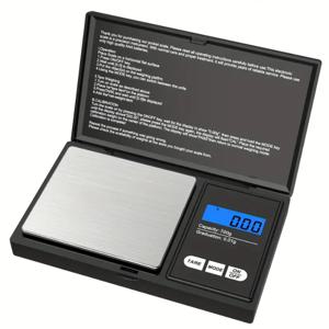 주방 정밀 LCD 미니 디지털 스케일 고정밀 백라이트 전기 포켓 1 개를위한 보석 그램 무게 용 200G-0.01G