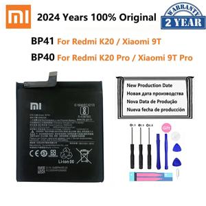 100% 오리지널 배터리, 샤오미 미 9T Mi9T RedmiK20 Redmi K20 Pro K20Pro 용, BP41 BP40, 4000mAh 고용량 휴대폰 배터리