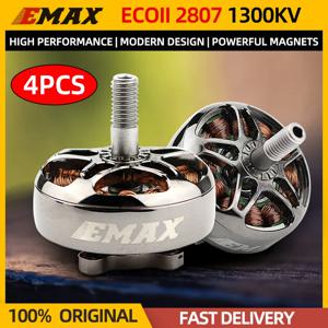 EMAX ECOII 2807 브러시리스 모터, RC FPV 레이싱 드론 쿼드콥터용 V2 모터, 1300KV 3-6S ECO II 시리즈, 4 개