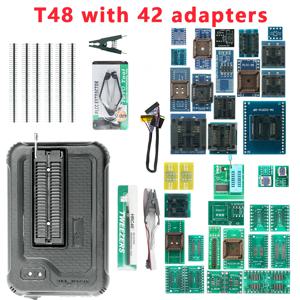 XGecu T48 TL866II -3G USB 범용 프로그래머, 42 어댑터 V12.67 지지대 17386 + IC SPI 플래시 NAND EEPROM MCU PIC AVR