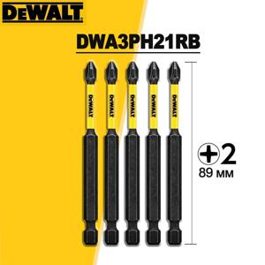 DEWALT 필립스 임팩트 스크루 드라이버 비트 1/4 생크, 전동 드릴용, 5/10 피스 롱 드릴, 전동 공구 액세서리, DWA3PH2IRB, #2