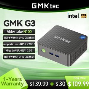 GMKtec 데스크탑 컴퓨터 미니 PC, GMK G3 NUCBOX, 윈도우 11 프로 알더 레이크 N100, 인텔 12 세대 BWiFi 6