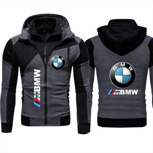 남성용 BMW 로고 프린트 오토바이 재킷, 지퍼 풀오버 맨투맨, 운동복 후드, BMW 의류, 바이커 재킷, 2024 신상