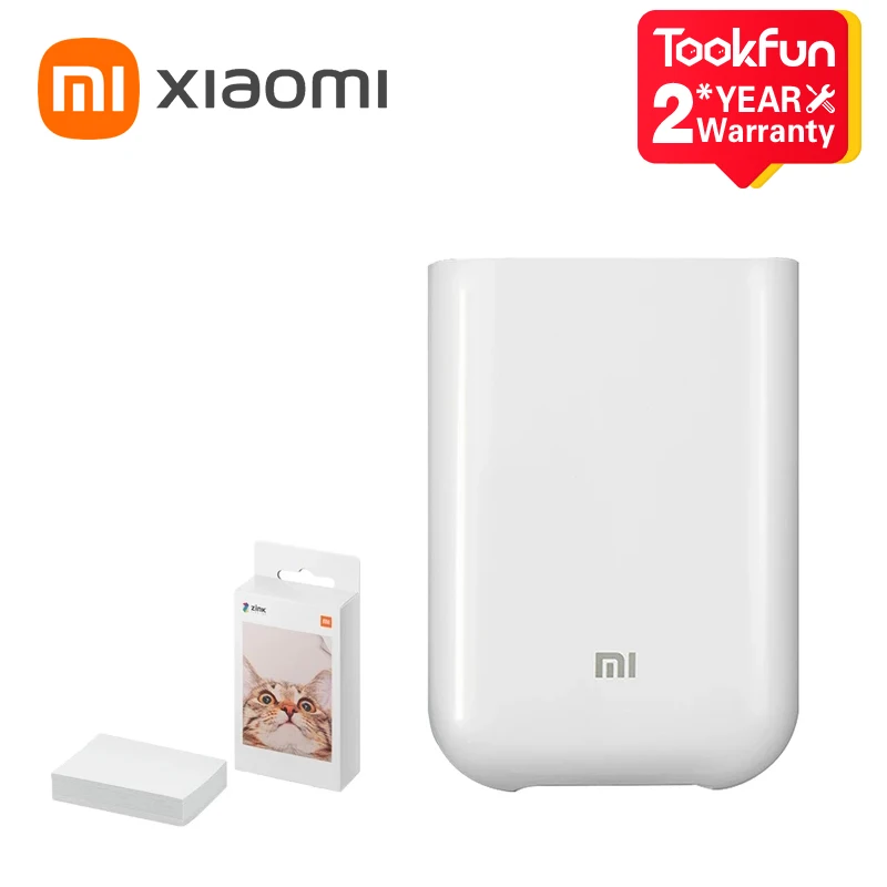 Xiaomi-Mi 휴대용 글로벌 버전 포토 프린터, 블루투스 5.0 BLE ZINK Inkless Technology AR 비디오 인쇄