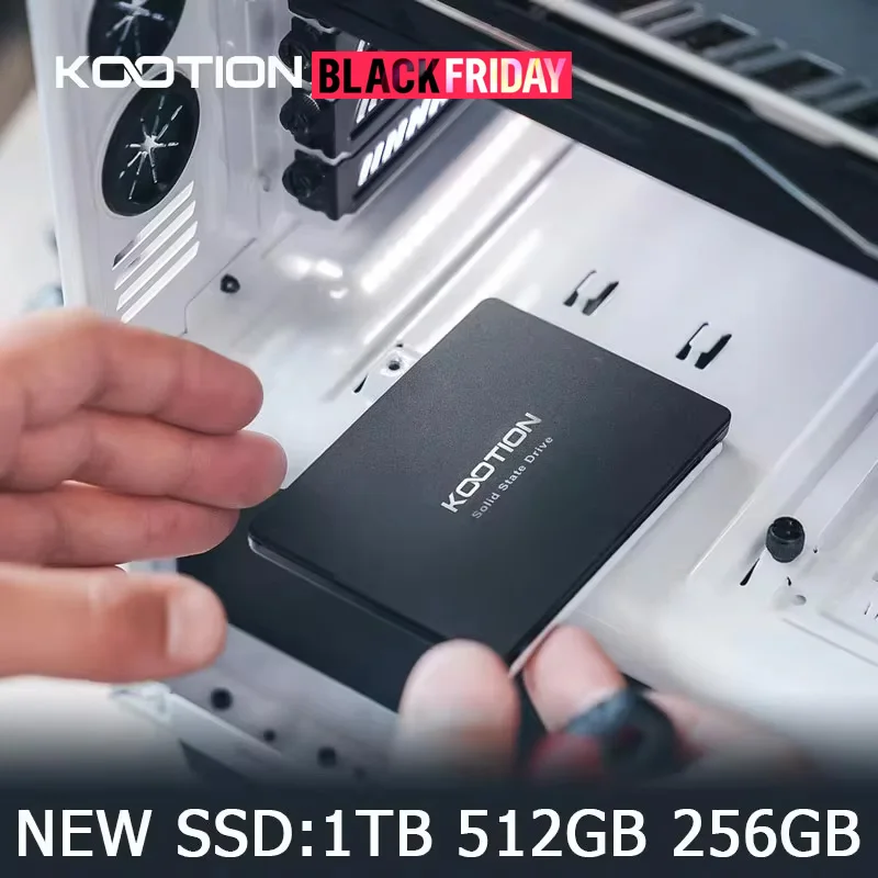 KOOTION 노트북 데스크탑 PC 서버용 내장 솔리드 스테이트 드라이브, Sata SSD, 2.5 인치 HDD 하드 디스크, 1TB, 512GB, 256GB, 128GB, SATA3