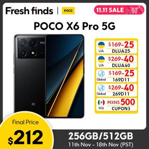 POCO X6 Pro 5G 글로벌 버전 스마트폰, Dimensity 8300-Ultra 6.67 인치 Flow AMOLED DotDisplay 64MP NFC