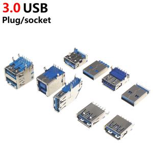 암컷 USB 3.0 커넥터 소켓 잭, 90 180 도 DIP U 디스크, 고속 데이터 더블 2x 전송, 워프 플랫 마우스, 50 개, 20 개