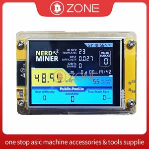 비트코인 너드 마이너 V2.0 ESP32 스마트 터치 디스플레이, BTC 솔로 마이너, 49 K/S 윈 잭팟 비트코인 마이닝 머신, 2.8 인치