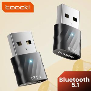 Toocki USB 블루투스 5.1 자동차 어댑터 동글 오디오 리시버 스피커, PC 스피커 무선 마우스 이어폰 키보드 음악 전송