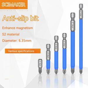 미끄럼 방지 필립스 스크루드라이버 비트, S2 재질, 미끄럼 방지 고무, 강한 자성을 가진 팁, 스크루드라이버로 적합