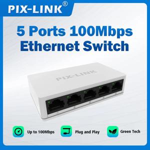 PIX-LINK SW05 네트워크 스위치, 홈 오피스용 미니 이더넷 5 포트, 10 Mbps, 100Mbps 고속 유선 네트워크 확장 솔루션