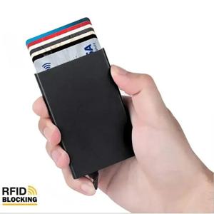 안티 RFID 스마트 지갑 파우치 ID 신용카드 홀더 금속 얇은 슬림 남성 알루미늄 차단 보호 지갑, 작은 은행 카드 케이스