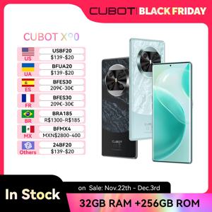 CUBOT X90, 안드로이드 스마트폰, 6.67인치 AMOLED 곡선 120Hz 디스플레이, 32GB RAM(16GB+16GB 확장), 256GB ROM, Helio G99, 옥타 코어, NFC, 100MP 카메라, 게이밍 폰, 글로벌 버전 , smartphone android 14, 장바구니에 담기