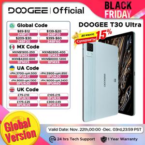 DOOGEE T30 울트라 태블릿 PC, 11 인치 2.5K 디스플레이, 12GB + 256GB Helio G99 옥타 코어, 고해상도 인증 쿼드 스피커, 안드로이드 13, 8580mAh