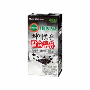 베지밀 뼈에좋은 칼슘 두유 검은콩깨쌀 190mlx80팩