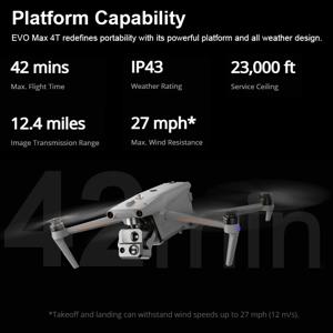 Autel Robotics EVO Max 4T 드론, 4k 카메라 및 GPS 장거리 UAV 배터리 포함