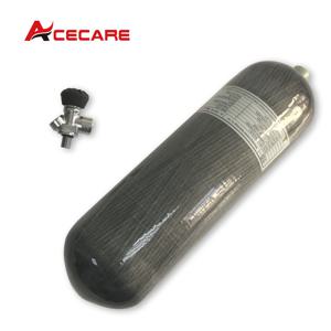 ACECARE-6.8L 탄소 섬유 실린더 30Mpa 300Bar 4500Psi CE, 스쿠버 다이빙용 소형 게이지 밸브 포함