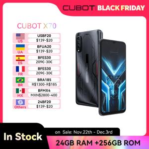 Cubot X70, 스마트폰 Android 13, Helio G99, 옥타코어, 120Hz 6.583인치 FHD+ 화면, 100MP 카메라, 32MP 셀카 카메라, 24GB RAM(12GB+12GB 확장), 256GB ROM(최대 1TB 확장 지원), NFC, 5200mAh 배터리, 휴대전화, 안드로이드 폰, Dual 4G smartphone, WIFI, GPS, Bluetooth