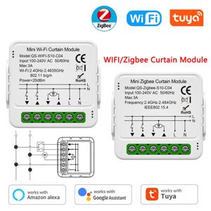 Tuya ZigBee 와이파이 스마트 커튼 스위치 모듈, 롤러 블라인드 셔터 전기 모터, 스마트 라이프 음성 제어, 알렉사 구글 홈