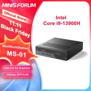 MINISFORUM 미니 PC MS-01, 인텔 i9 미니 컴퓨터, 윈도우 11, DDR5, 5200Mhz, 10 기가비트 이더넷, 와이파이 6, 인텔 13 세대 게이밍 미니 PC