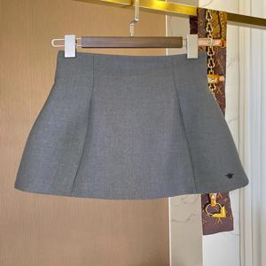 Elegantskort 노출 방지 하이 웨이스트 슬리밍 새로운 a 라인 미니 드레스 그레이 스커트 바지 여성용 크로스 바디 쁘띠 스커트