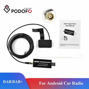 Podofo DAB + 안테나, USB 어댑터 포함, 안드로이드 자동차 라디오, GPS 스테레오 수신기 플레이어, 범용