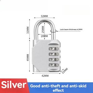 미니 캐비닛 문짝 잠금 장치, 가정 배낭 수하물 가방, 학생 기숙사 Jian Shengfang 자물쇠, 4 자리 암호 도난 방지 자물쇠