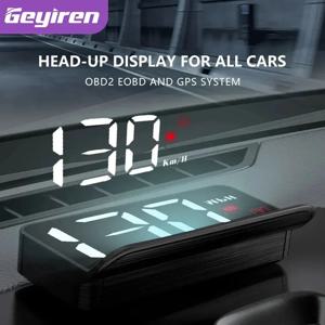 GEYIREN M3 자동차 OBD2 GPS 헤드업 디스플레이, 자동차 전자 HUD 프로젝터 디스플레이, 디지털 자동차 속도계, 모든 차량용 액세서리