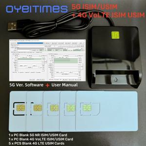 OYEITIMES SIM 카드 리더기, 프로그래밍 가능한 4G VoLTE USIM 카드, 빈 LTE WCDMA GSM USIM 카드, 4.2.11 버전, 2FF, 3FF, 4FF, 5 개 소프트웨어