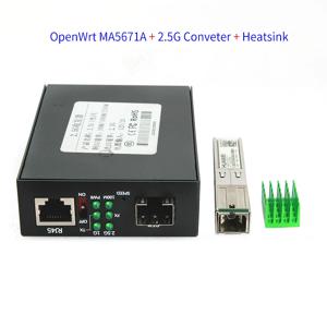 2.5G SmartAX 화웨이 MA5671A Gpon ONU 스틱 OpenWrt 펌웨어, 방열판 포함, 2.5G SFP RJ45 미디어 컨버터