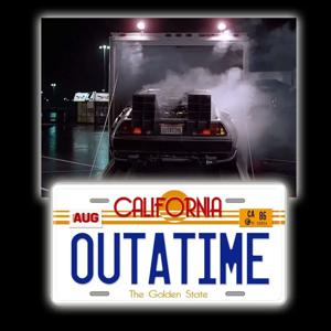 Back to The Future 스탬프 알루미늄 번호판 복제품, Outatime | 노벨티 자동차 태그, 12x6 인치