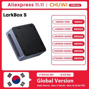 CHUWI 2024 LarkBox S 미니 PC 코어 1220P, 16GB RAM, 512GB SSD, 게임용 PC, UHD 그래픽 데스크탑 컴퓨터, 윈도우 11, RGB 조명 포함