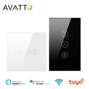 AVATTO-Tuya WiFi 커튼 스위치 전동 롤러 셔터 블라인드 EU/US 스위치 구글 홈 알렉사 스마트 홈, 전동 커튼 스위치 Google Home Alexa