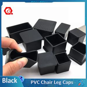 2/4/8Pcs 블랙 스퀘어 PVC 고무 의자 다리 모자 비 슬립 테이블 발 먼지 커버 양말 바닥 보호기 패드 파이프 플러그