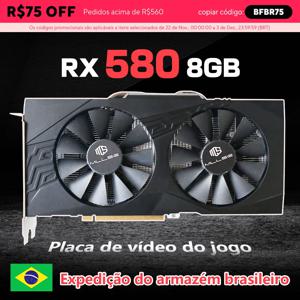 MLLSE 게이밍 그래픽 카드, AMD RX 580, 8GB, 2048SP, GDDR5, 256 비트, PCI 익스프레스, 3.0 × 16, 8 핀, Radeon GPU, 비디오 카드 PC