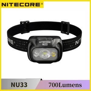 NITECORE NU33 하이 CRI LED 트리플 출력 USB-C 충전식 헤드램프, 내장 리튬 이온 배터리, 알루미늄 금속 소재, 700 루멘