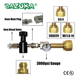 스파킹 워터 메이커 실린더 탱크 CO2 충전 스테이션 리필 어댑터 커넥터, 소다수 액세서리, W21.8-14 또는 G3/4 또는 CGA320