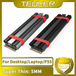 TEUCER M2-4 SSD 방열판 NVME 2280 솔리드 스테이트 디스크 드라이브 라디에이터 쿨러 냉각 패드 데스크탑 PC M.2 NVME PS5 방열판