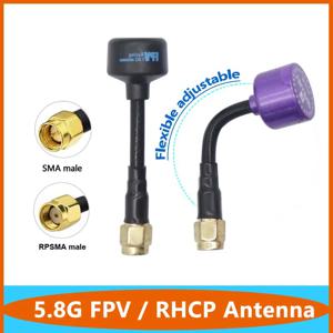 옴니 미니 롤리팝 공중 RHCP 안테나, 고이득 5Dbi FPV 송신기/수신기, RC 레이싱용 SMA/RP-SMA 수, 5.8G