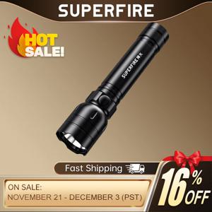 SUPERFIRE GTS6 미니 고출력 EDC LED 손전등, USB-C 충전식 내장 18650 배터리, 매우 밝은 토치, 캠핑 랜턴