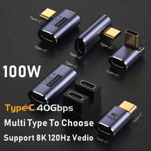 초고속 충전 USB C 타입 커넥터, 4K OTG 플러그, 데이터 전송, USB C, USB 3.1, 지지대, 8K 어댑터 익스텐션, 100W, 40Gbps