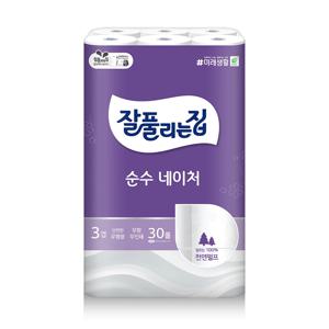 잘풀리는집 순수네이처 27M 30롤 1팩 100% 천연펄프