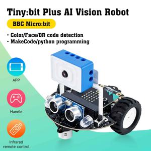 Yahboom Tiny:bit Plus 마이크로 비트 로봇 자동차, ESP32 와이파이 카메라 모듈, 지지대 앱, FPV 제어, 프로그래밍 가능 장난감, 어린이 코딩