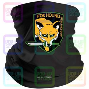 메탈 기어 솔리드 Mgs Foxhound 특수 부대 로고, 게이밍 게이머 게임, 블랙 반다나 바라클라바 스카프, 목 각반 마우스 커버