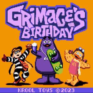 Grimace의 생일 GBC 게임 카트리지, 16 비트 비디오 게임 콘솔 카드, GBC GBA용 영어